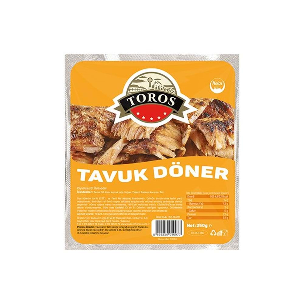 Toros Tavuk Döner 250 Gr Koli (32)